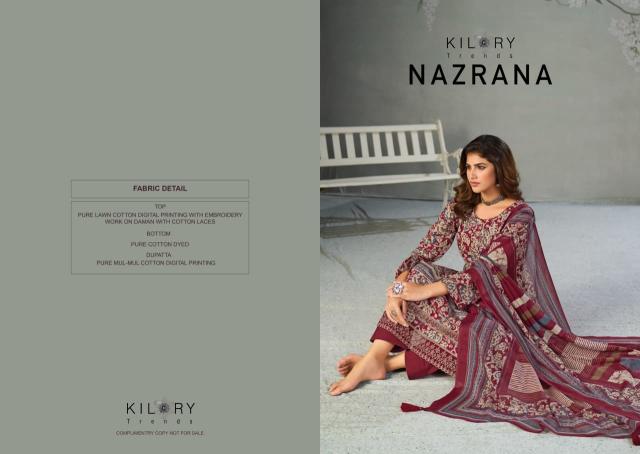 Kilory nazrana cotton dress materials wholesale online  - wholesale export